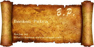 Benkes Petra névjegykártya